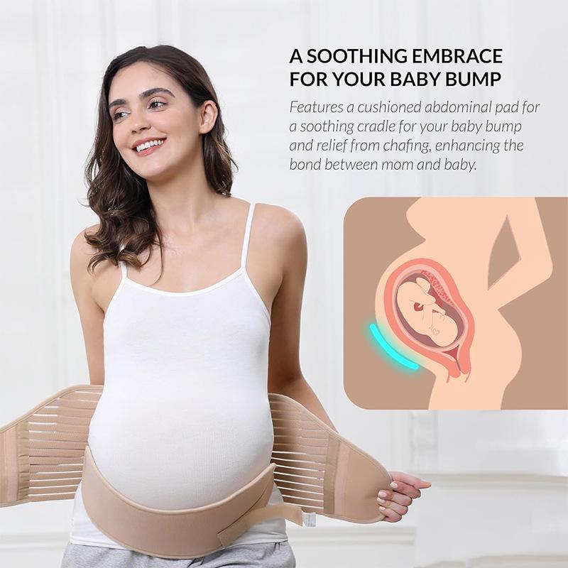 Breathable Maternity Belly & Back Support Band - Adjustable Prenatal Relief for Pregnant Women