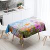 Natuurlandschap Kleurrijk Bloemen Tafelkleed Vlekbestendig Waterdicht Rechthoekig Keuken Eettafel Woondecoratie