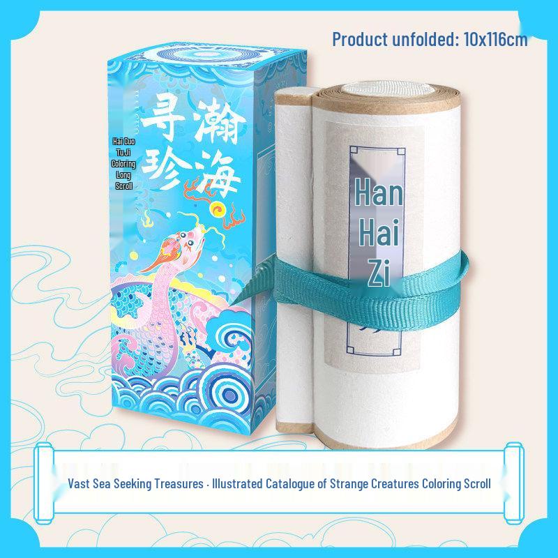 Feile Dunhuang Jataka: Hand-Painted Watercolor Scroll - Sea of Treasures