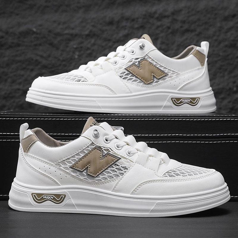 

Мужская обувь, летняя повседневная обувь белого цвета для студентов и подростков 2025 года, новые дышащие кроссовки для серфинга, мужская обувь с крупными отверстиями и сеткой 39