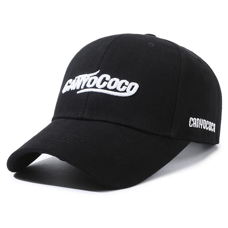 Pure cotton baseball cap for men and women, same style casual peaked cap, embroiderletter sun hat, sun protection