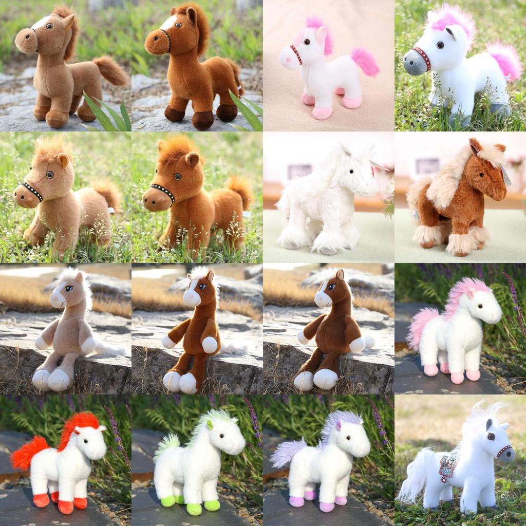 Pony Plush Toy Gift For Girls Soft Short Plush Animal Doll For Kids And Collectors