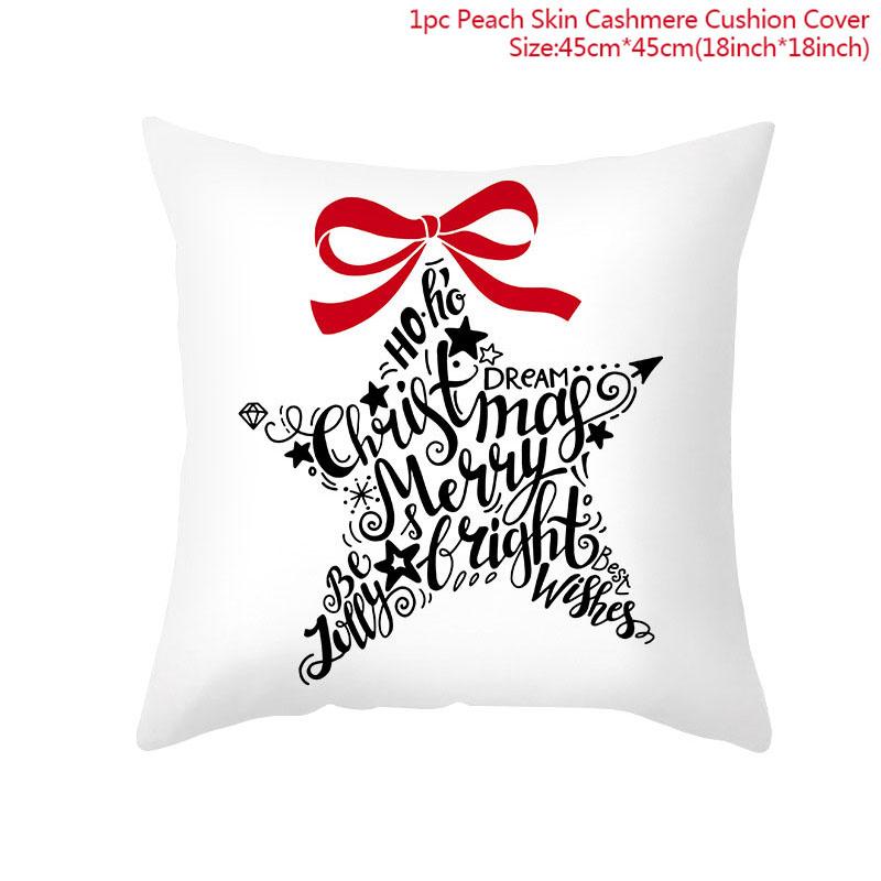 Home Decor Merry Christmas Pillowcase Home Christmas Decorations Christmas Gift Ornament Pillowcase 45x45cm Funda De Almohada