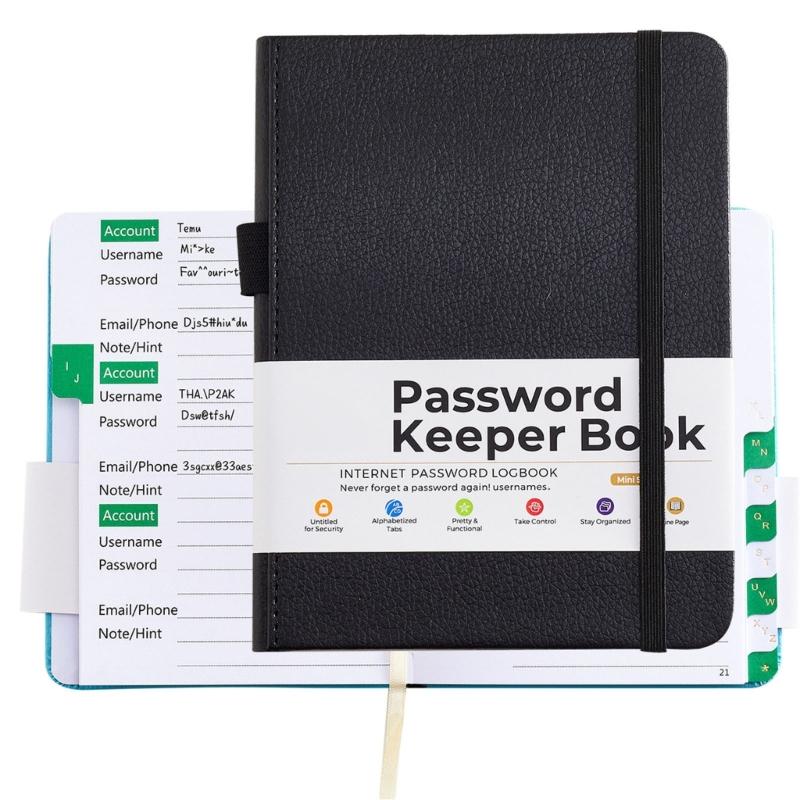 Light Weight Portable Password Collection Notebook Address Information Organiser Book for Travel and Daily Use
