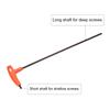 Uxcell Hex 6mm Compatible with Extra Long Internal Hex Repair Automotive and Home Orange T-Handle Wrench, Metric, CR-V, Arm, T-Key, Wrench, Spanner,