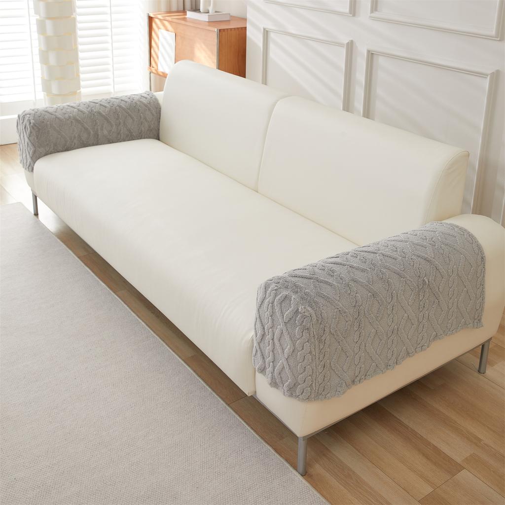 1Set/2pcs Couch Stretch Soft Jacquard Arm Covers  Armrest Covers for Sofa - Protect Your Furniture and Enhance Your Home Decor