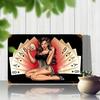 Eleganță Atemporală Fată Pin-Up Vintage Cărți de Joc Decor de Perete Semn NOU Aluminiu