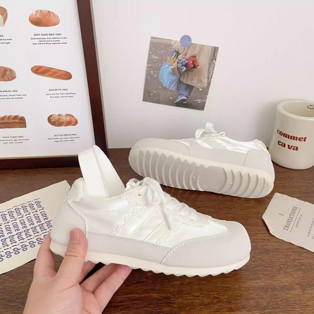 Ugly Cute German Training Board Shoes Women's Puffs 2025 Autumn New Chic Niche Korean Version Breathable Sports Lightweight Little White Shoes