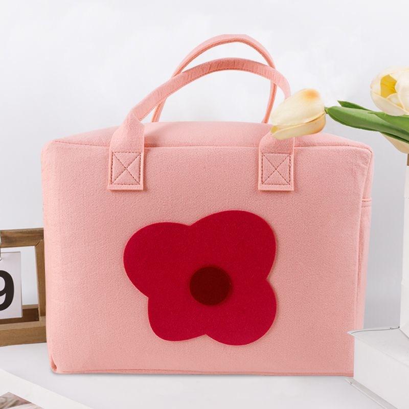 

Travel storage bags, suitcases, handbags, felt lightweight clothing storage bags, large capacity luggage bags for students 40x30x20cm розовый