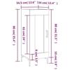 VidaXL Buffet Gris béton 34,5x34x90 cm Bois d'ingénierie 830448