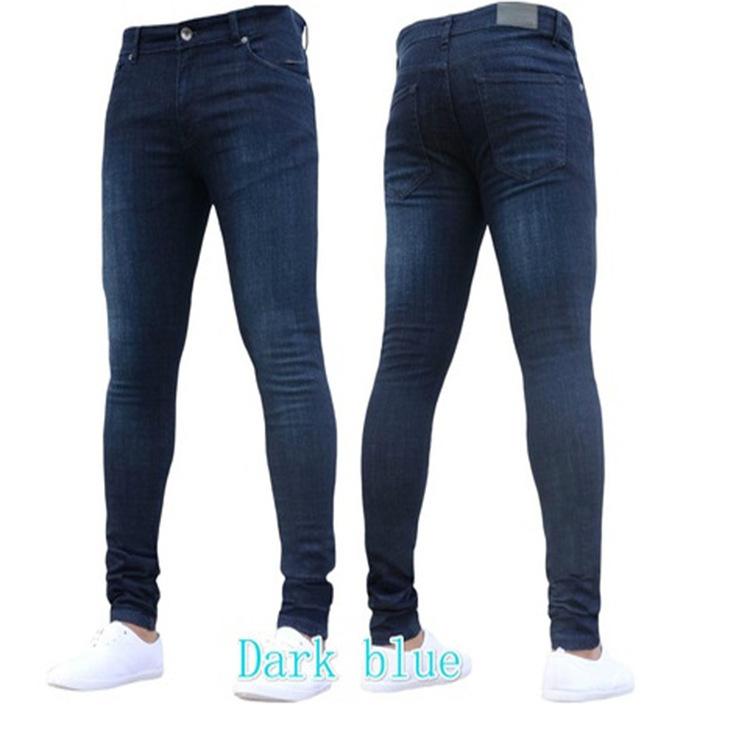 Pánské kalhoty Slim-Fit Stretch Džínové kalhoty Černé úzké kalhoty se zúženým uzávěrem