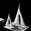 Nordic Minimalist Sailboat Resin Ornament for Home or Office Decor