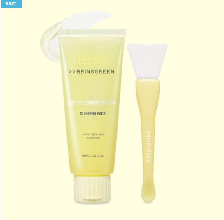 

Bring Green Super Lemon Glutathione Ночная маска 100 мл | Осветляющая и увлажняющая 1 set