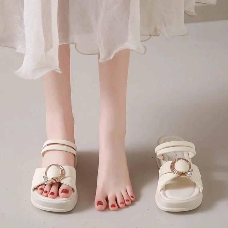 Fashion Roman Style Platform Woman Shoes Comfortable and Elegant Summer 2025 Trend Cheap Liquidation Sales Asian Size Sandals for Women
