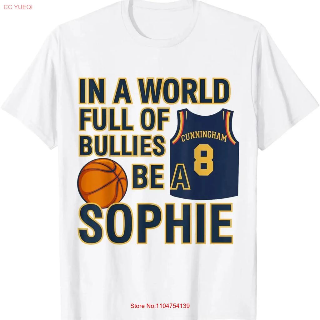 In a World Full of Bullies Be Sophie Indianaa Feverr T Shirt Vintage Washed Breathable Comfortable Stretched Versatile Unisex