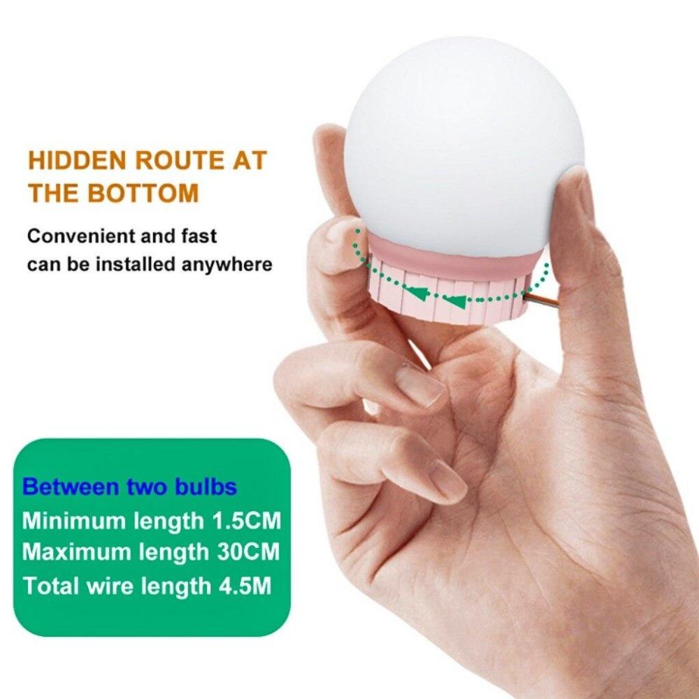USB 5V Make-Up Spiegel LED Glühbirnen Eitelkeit Lichter Dimmbare Badezimmer Schminktisch Beleuchtung LED Eitelkeit Licht Für Spiegel licht