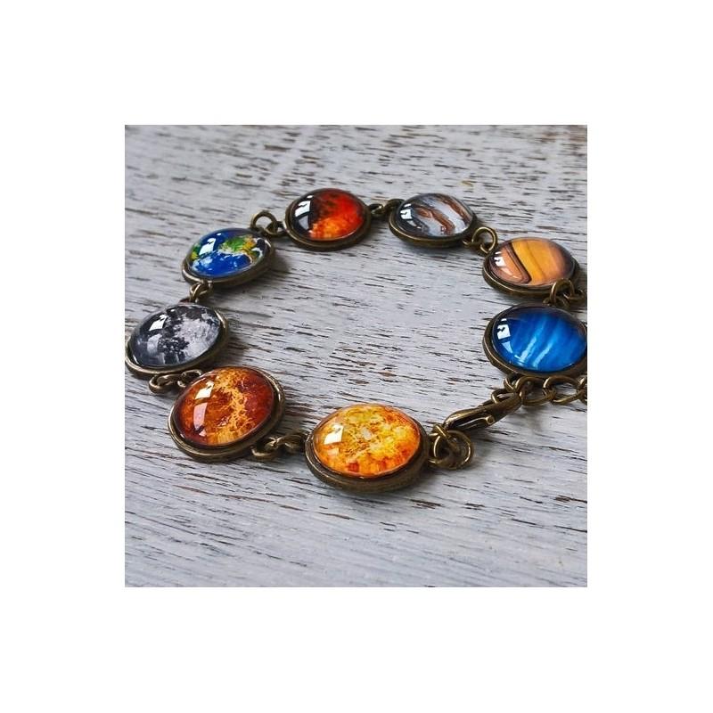 Space Planet Bracelets Alloy Electroplated Jewelry For Men And Women