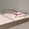 New High Quality Fashion Cat Eye Hollow Out Eyewear Women New Metal Coloured Eyebrow Frame Anti Blue Light Office Glasses