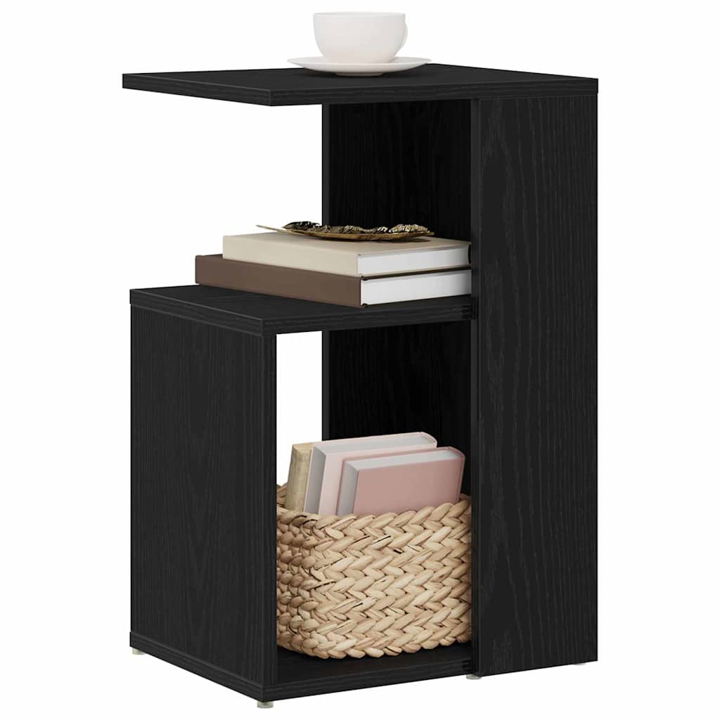 Side Table Black Oak Look 36 X 30 X 56 Cm
