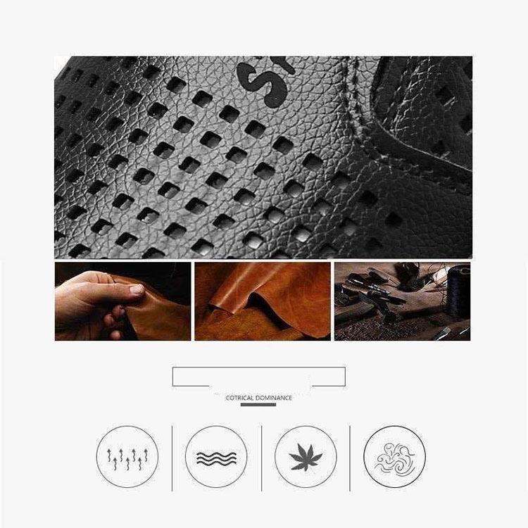 Дышащая мужская кожаная обувь — фото 7