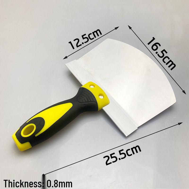 Curved Stainless Steel Spatula and Plastic Scraping Tool for Plastering and Wall Finishing, Free Shipping
