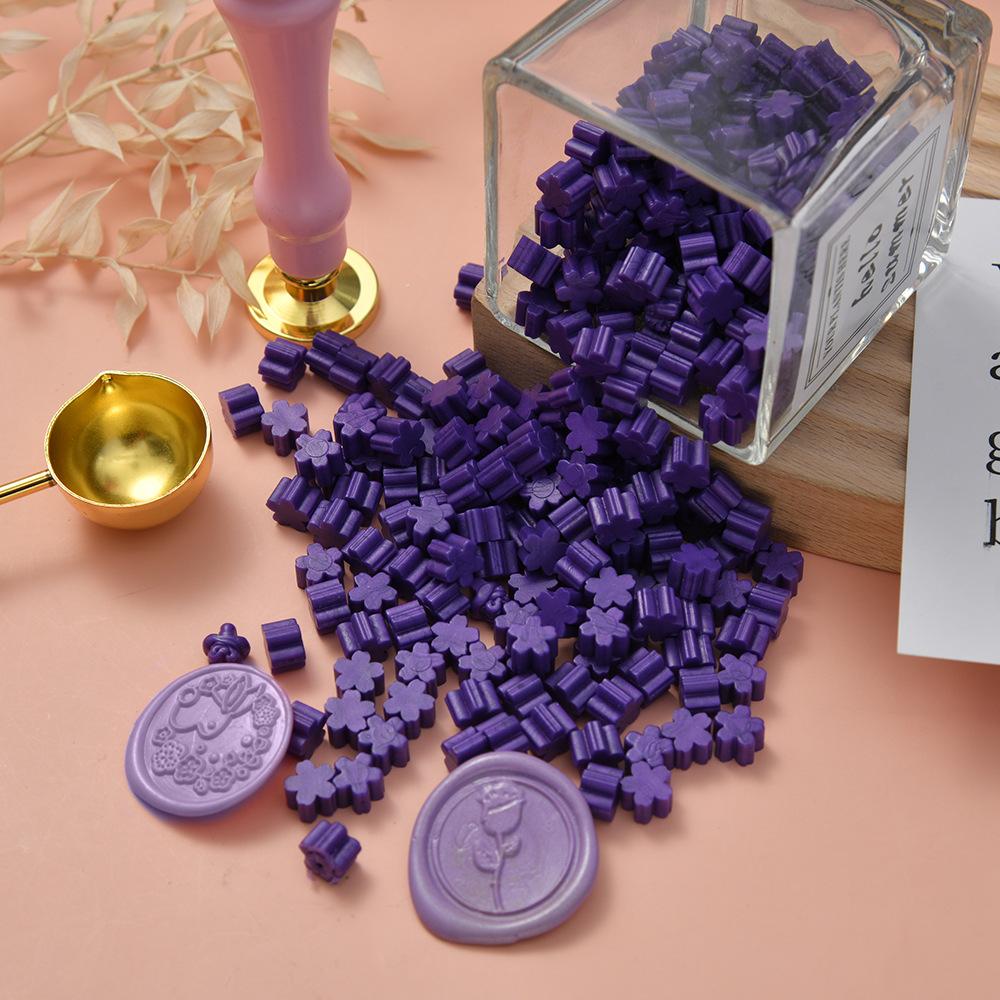 500G Cherry Blossom Shape Cute Fire Paint Wax Grains Student Handmade Creative DIY Decorative Gift Envelope Sealing Supplies