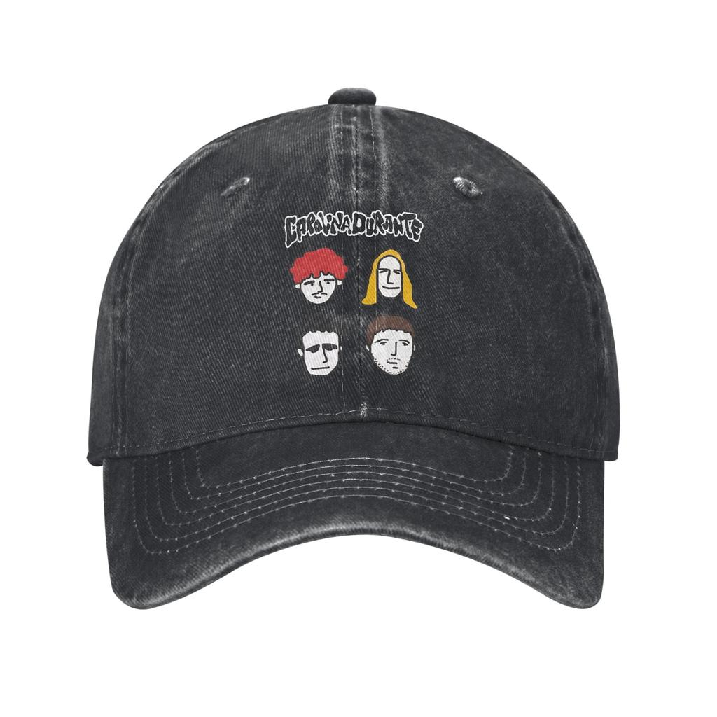 Summer Caroline During Baseball Cap Sun Breathable Print Washed Trucker Hat Couple Women Streetwear Kpop Rock Baseball Caps