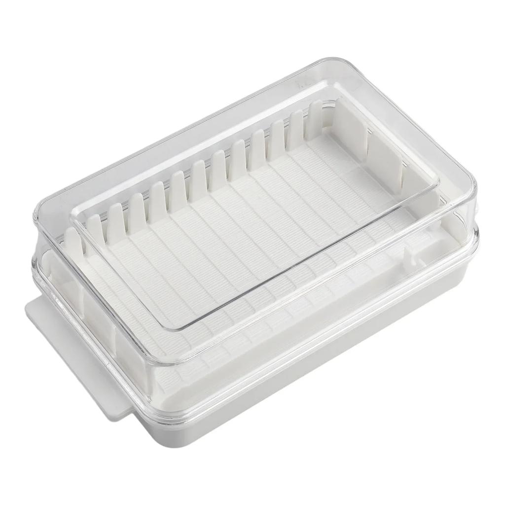 Butter Box Cheese Storage Box 16.5*9.5*5cm PP With Transparent Lid Butter Cut Cheese Refrigerator High Quality