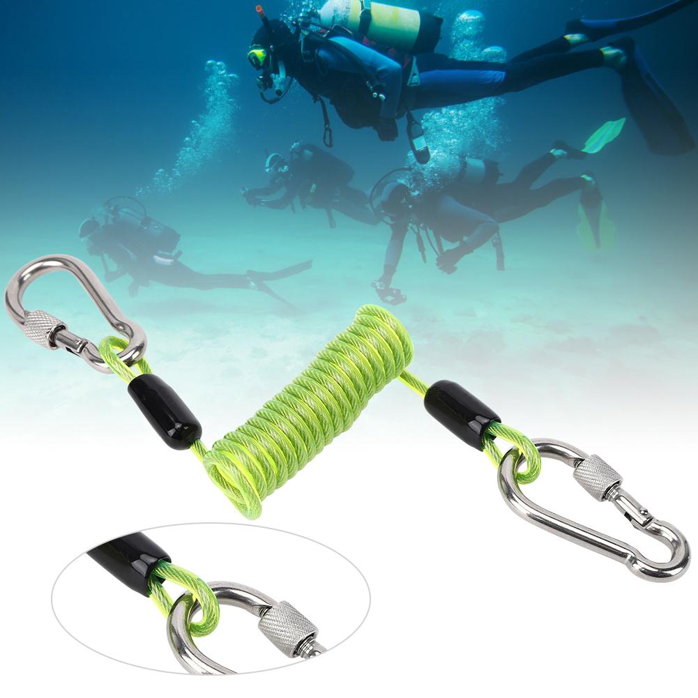 Stainless Steel Buckle Portable Camera Diving     Spring Rope Fishing Missed Line