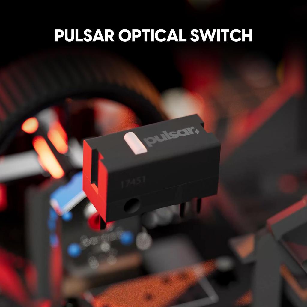 Pulsar Gaming Gears Medium Wireless Gaming 60 1ms Response 32000 Optical Flagship Sensor [Pro Series] STA-X Mouse, Grams, Time, DPI, Switch, XS-1