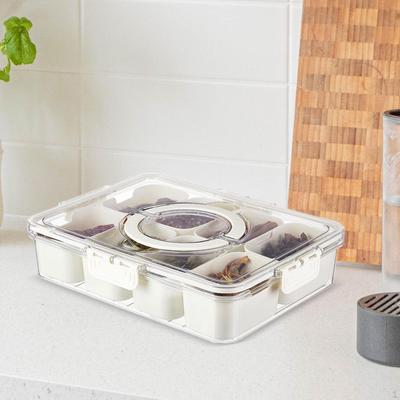 Compartment Food Container Refrigerator Organizer Bins Portable Condiment Jar Serving Platter for