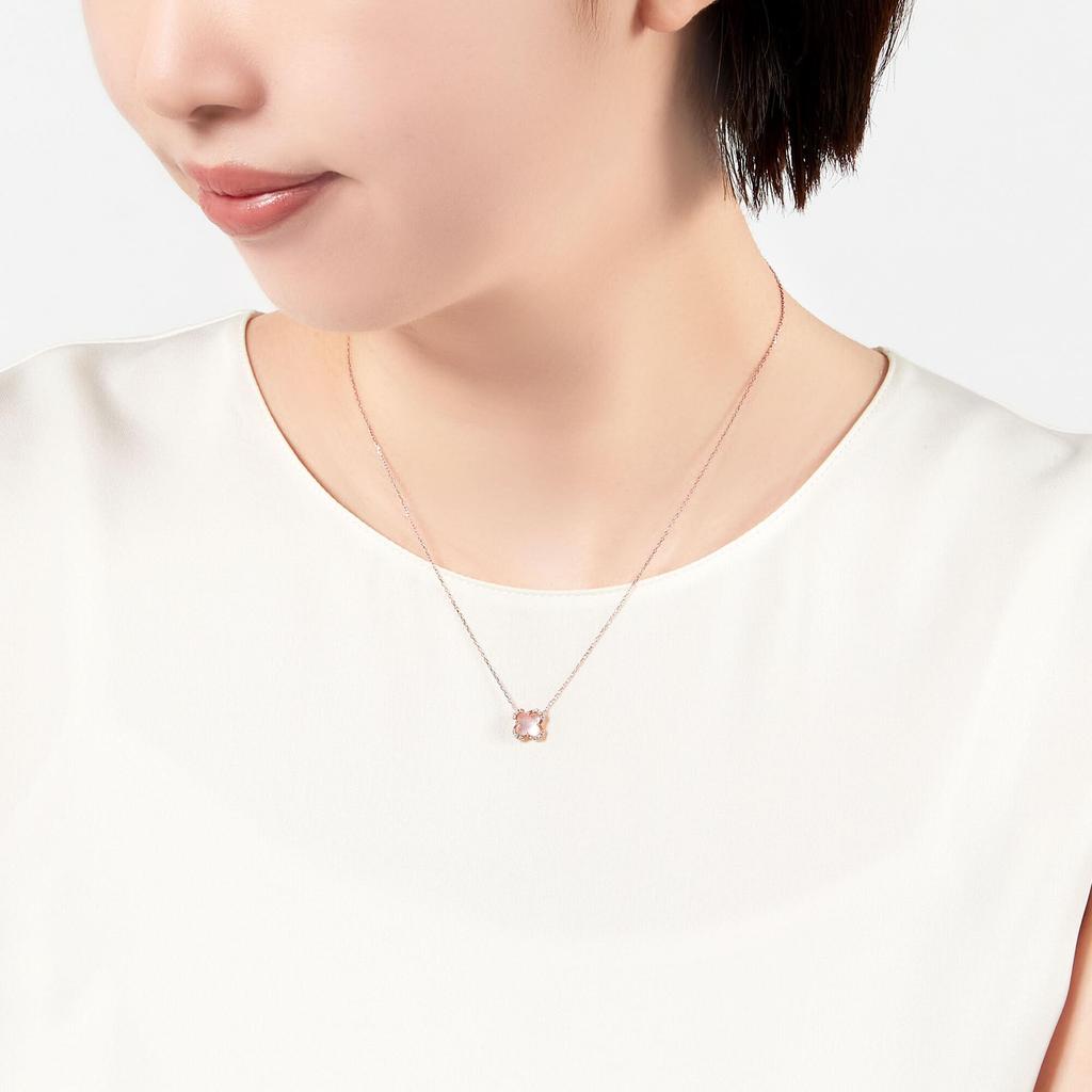 Necklace K18 Pink Cold Rose Quartz AGAN599040RQ [Vendome Aoyama] [Official]