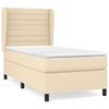 3128002 vidaXL Divan Bed with Mattress Cream 80x200 Cm Fabric