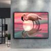Pictura cu diamant Animal Flamingo Broderie Cusatura de cruce Strass Home Decor