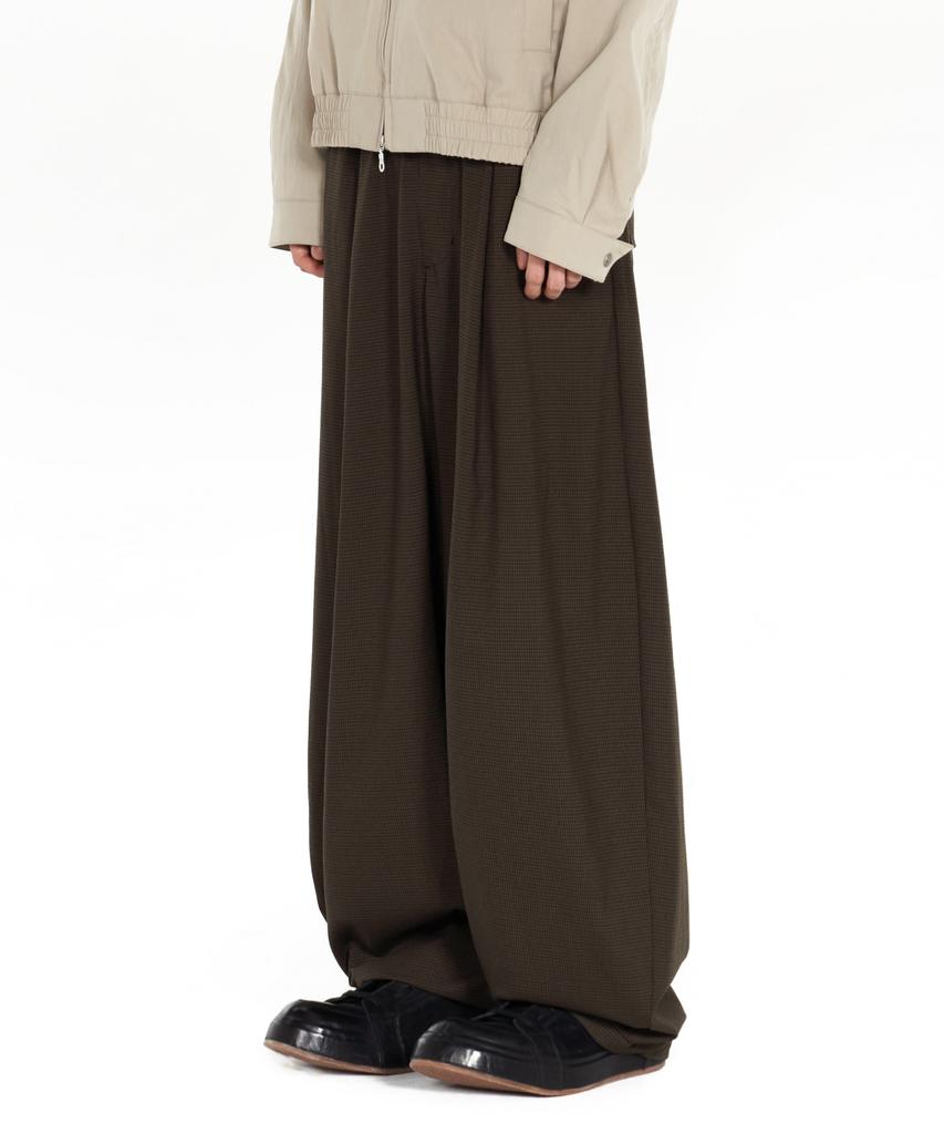 IDWS Fine Check Balloon Trouser Brown