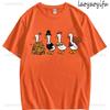 Funny Goose Valentine Day TShirt Cute Goose Lover Gift Tops High Quality Cotton Popular Women Fashion Breathable Oneck Tee
