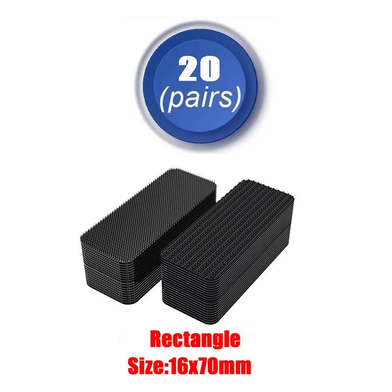 5/10pairs Carpet Mat Fixing Stickers Universal Car Foot Pad Invisible Non Slip Tape Nylon Magic Tape Auto Traceless Adhesive