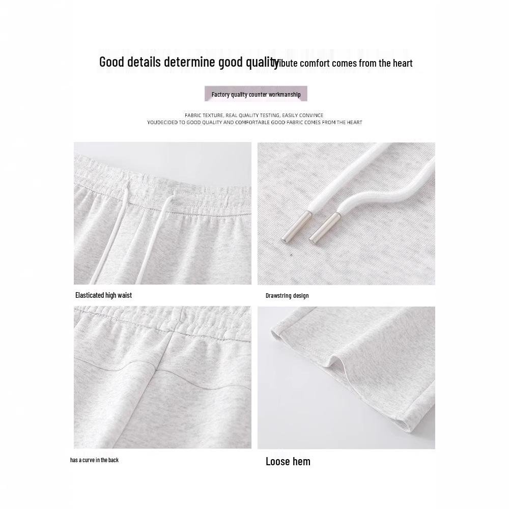 Damskie spodnie dresowe micro-flare z wysokim stanem dla niskich kobiet - Wyszczuplające, casualowe, długość 145 cm, spodnie wiosenno-jesienne.