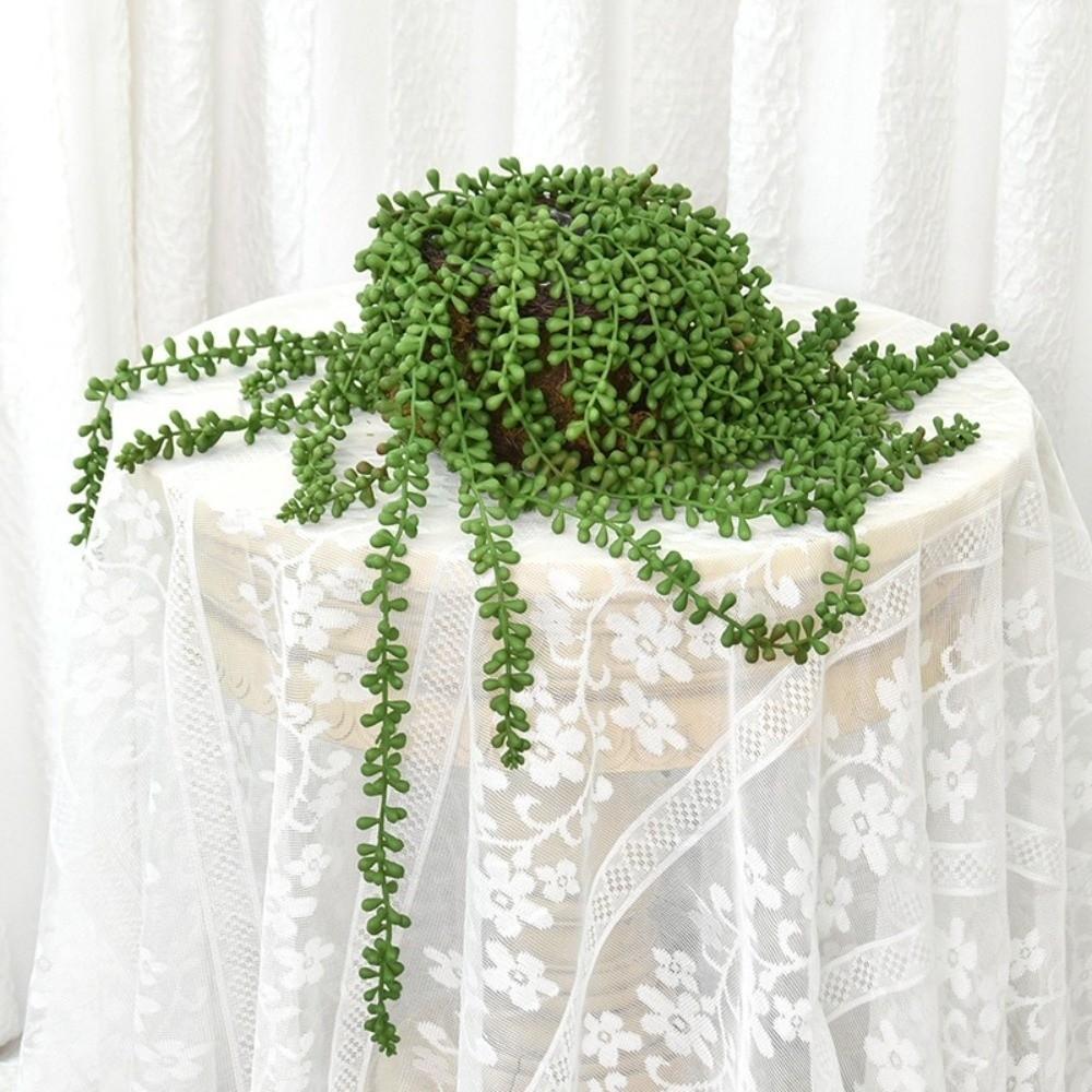 Plastic Artificial Succulent Plants Green Color Faux Succulents Wall Hanging Plants  Home Office