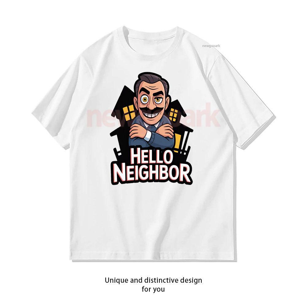 Mr Peterson Hello Neighbor Graphic T Shirts Woman Man An Interesting Puzzle Game Tshirt Casual Cotton Ropa Hombre Shortsleev