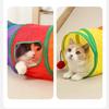 Foldable Cat Pet Indoor Pet Exercise Toy for and Chew Prevents Lack of Relieves Easy To with Holes and Made of Rainbow Compact Tunnel, Supplies,