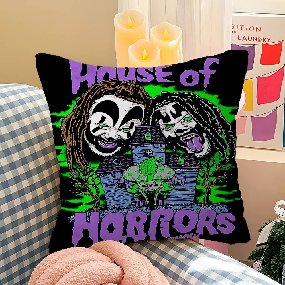 ICP Insane Clown Stitch Lucky Dragon Pillow Cover Sofa Cushion Cover Home Room Decoration Children Gift