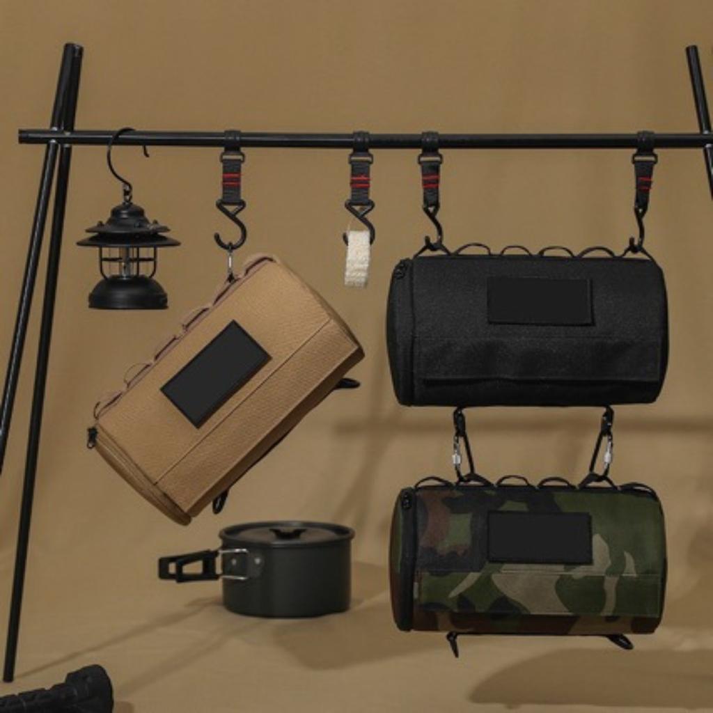 Black Outdoor Camping Toilet Paper Holder Waterproof Hanging Kitchen Roll Storage Bag