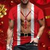 Christmas Unisex's T Shirt Funny 3d Santa Claus Print T Shirts Casual Pullover Short Sleeve Fashion Shirts Graphic Tees Sweatshirt