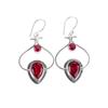 Rare Pink Rubellite Gemstone 925 Sterling Silver Jewelry Handmade Earrings 2.2" EE-80-4