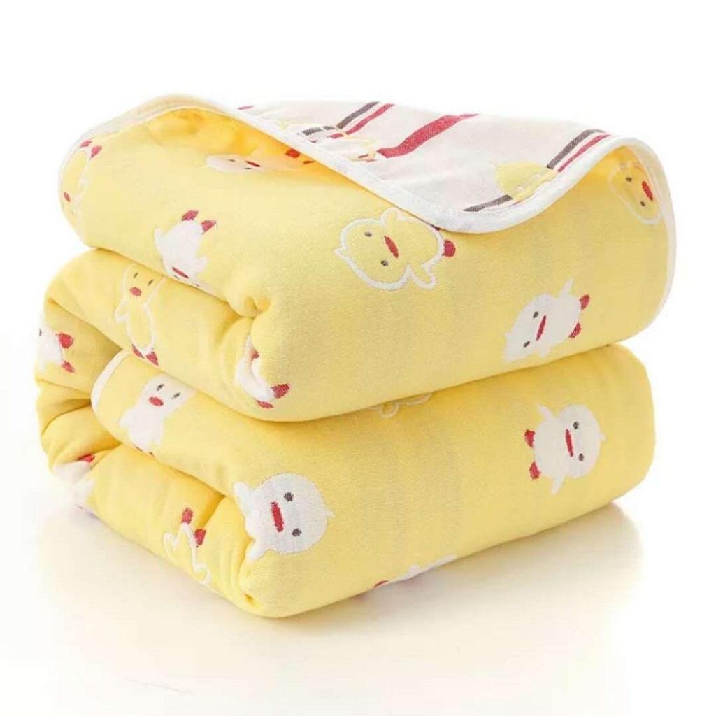 Soft Pure Cotton Gauze Quilt: Baby Swaddle, Stroller & Sofa Blanket