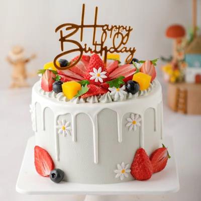 Cute Fruit Simulation Cake Model Ornaments Shop Showcase Cake Sample Display Birthday Wedding Cake Mold Decoration Shooting Prop