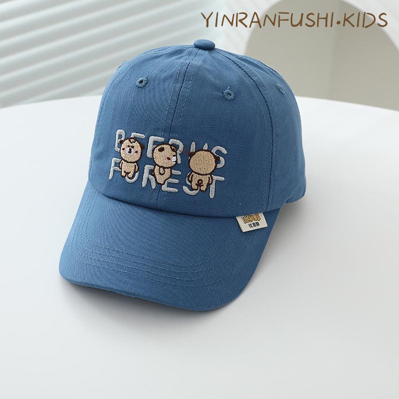 

Корейская версия детской бейсболки для мальчика, весенне-осенняя бейсболка для девочки, защита от солнца, средний и большой размер, детская, из чистого хлопка, тонкий стиль (50-53cm)