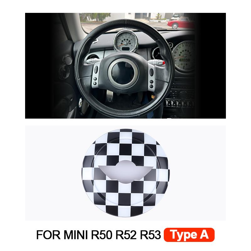 1PCS Car Steering Wheel Center Panel Car Sticker Night Jack For MINI Cooper R50 R52 R53 For Mini Cooper Interior Accessories