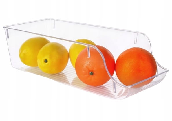 Organizer Do Lodówki 35x14x10 Cm Przezroczysty Plastikowy